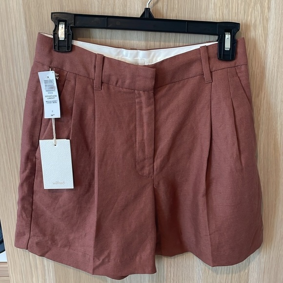 Aritzia color mocha sorbet Effortless Linen 5" Short - Picture 7 of 12